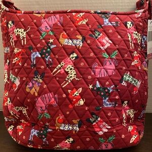Vera Bradley Essential XL Crossbody In Holiday Hounds New